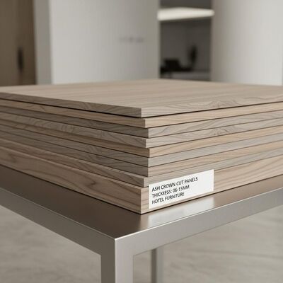 Thickness 06mm to 15mm ash crown cut lumber panels suitable for hotel furniture projects providing and stylish solutions